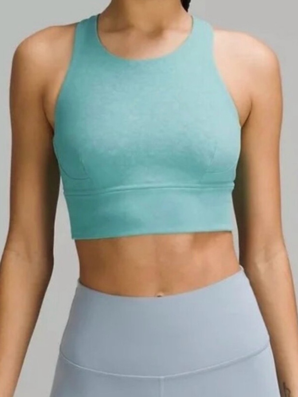Lululemon Wunder Train Longline Bra Blaze Maldives Green